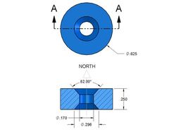 ra24dcs - 5/8 x 1/4 Inch Neodymium Rare Earth Countersunk Ring Magnet N42 -2