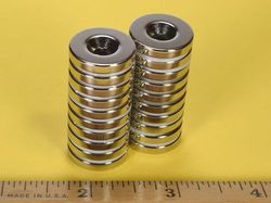 rc22cs-p-n52 - 3/4 x 1/8 Inch Neodymium Rare Earth Countersunk Ring Magnet N52 1 Pair-2