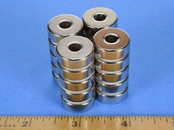 rc44 - 3/4 x 1/4 Inch Neodymium Rare Earth Ring Magnet N42 -2