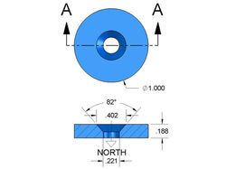 rx033cs-s - 1 x 3/16 Inch Neodymium Rare Earth Countersunk Ring Magnet N42 -2