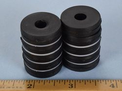 rx054tp-n52 - 1 x 1/4 Inch Neodymium Rare Earth Rubber Coated Ring Magnet N52 -2