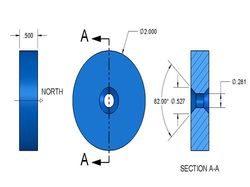 ry048dcs - 2 x 1/2 Inch Neodymium Rare Earth Countersunk Ring Magnet N42 -2
