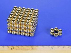 s4g - 1/4 Inch Neodymium Rare Earth Gold Plated Sphere Magnet N42 -2