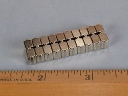 sb443-out - 1/4 x 1/4 x 3/16 Inch Neodymium Rare Earth Stepped Block Magnet N42 -2