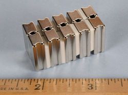 sb6c4-in - 3/8 x 3/4 x 1/4 Inch Neodymium Rare Earth Stepped Block Magnet N42 -2