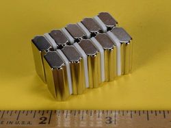 sb6c4-out - 3/8 x 3/4 x 1/4 Inch Neodymium Rare Earth Stepped Block Magnet N42 -2