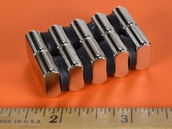 sb884-out - 1/2 x 1/2 x 1/4 Inch Neodymium Rare Earth Stepped Block Magnet N42 -2