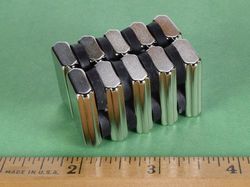 sb8x04-out - 1/2 x 1 x 1/4 Inch Neodymium Rare Earth Stepped Block Magnet N42 -2