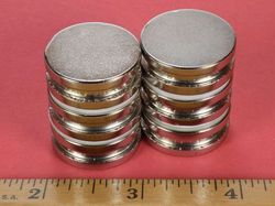 sdx06-in - 1 x 3/8 Inch Neodymium Rare Earth Stepped Disc Magnet N42 -2