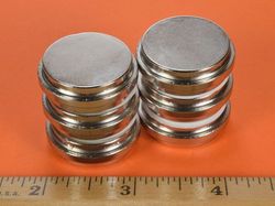 sdx06-out - 1 x 3/8 Inch Neodymium Rare Earth Stepped Disc Magnet N42 -2