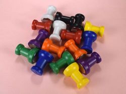 xltk-ast - 7/8 x 1 1/8 Inch Neodymium Rare Earth Assorted Color Magnetic Thumbtacks N42 16 Pack-2