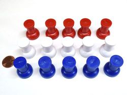 xltk-usa - 7/8 x 1 1/8 Inch Neodymium Rare Earth Assorted Color Magnetic Thumbtacks N42 15 Pack-2