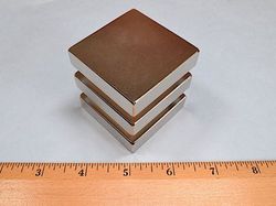 zby0y08 - 2 x 2 x 1/2 Inch Neodymium Rare Earth Surplus Block Magnet N35 -2