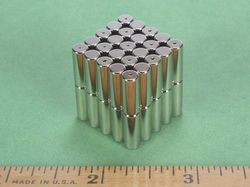 zd38-nd - 3/16 x 1/2 Inch Neodymium Rare Earth Pole Identifying Surplus Cylinder Magnet N42 -2
