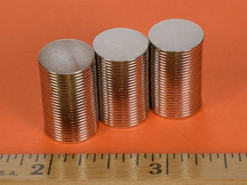 Apex Magnets Neodymium Cylinder Magnet – 2" X 2" – N48 Rare Earth – Nickel Coated