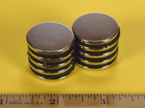 TotalElement 1 X 1/8 Inch N42 Neodymium Disc Magnets – Waterproof Epoxy, 10 Pack